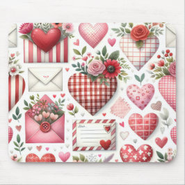 RED OCH BLUE GINGHAM PLAID VALENTINES DAY THEME MUSMATTA