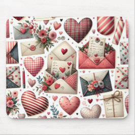 RED OCH BLUE GINGHAM PLAID VALENTINES DAY THEME MUSMATTA