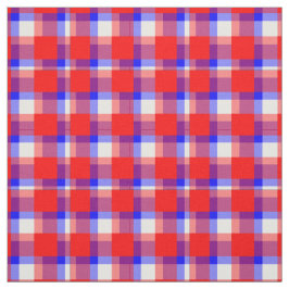 Red och Blue Gingham Tyg