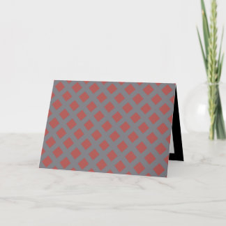 Red och Grått Gingham Mönster Kort