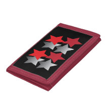 Red och Grått Star-Designad Wallet