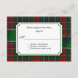 Red och Grönt MacClain Tartan Bröllop OSA
