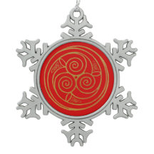 Red och Guld Celtic Mandala