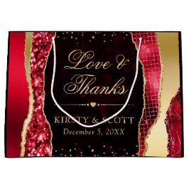 Red och Guld Glam Tårar Bokeh Bröllop