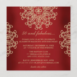 RED OCH GULD INDIAN INSPIRED BIRTHDAY INBJUDNINGAR