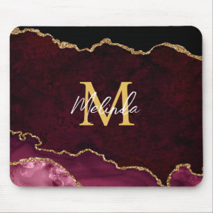 Red och Guld Marble Agate Musmatta