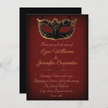 Red och Guld MasqueraBröllop