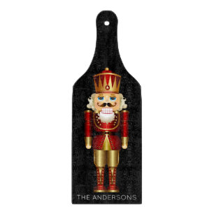 Red och Guld Nutcracker på Black
