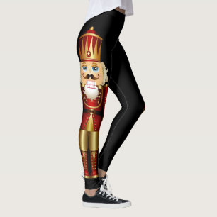 Red och Guld Nutcrackers Huge Leggings