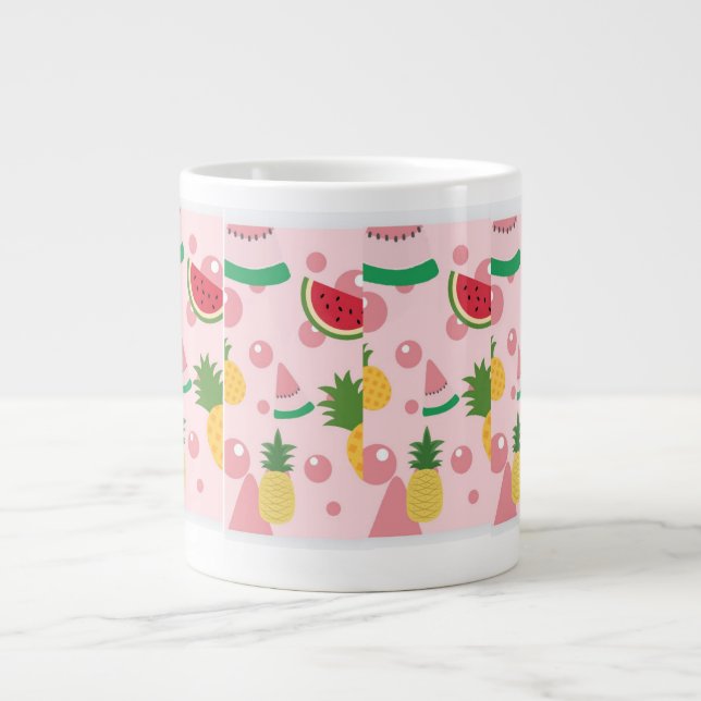 RED OCH ROSA MED WATERMELON SKRIVERSpecialty Mugg Jumbo Mugg (Framsidan)