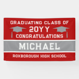 Red och Silver Grått School Färg Studenten