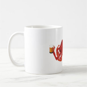 Red octopus Beer Älskare Kaffemugg