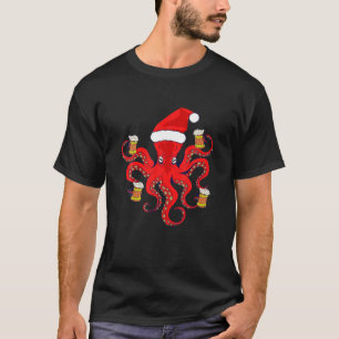Red Octopus Beer Mugg jul - stumma Octopus me T Shirt