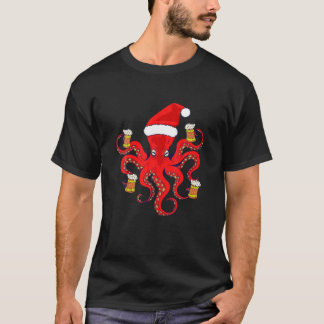 Red Octopus Beer Mugg jul - stumma Octopus me T Shirt