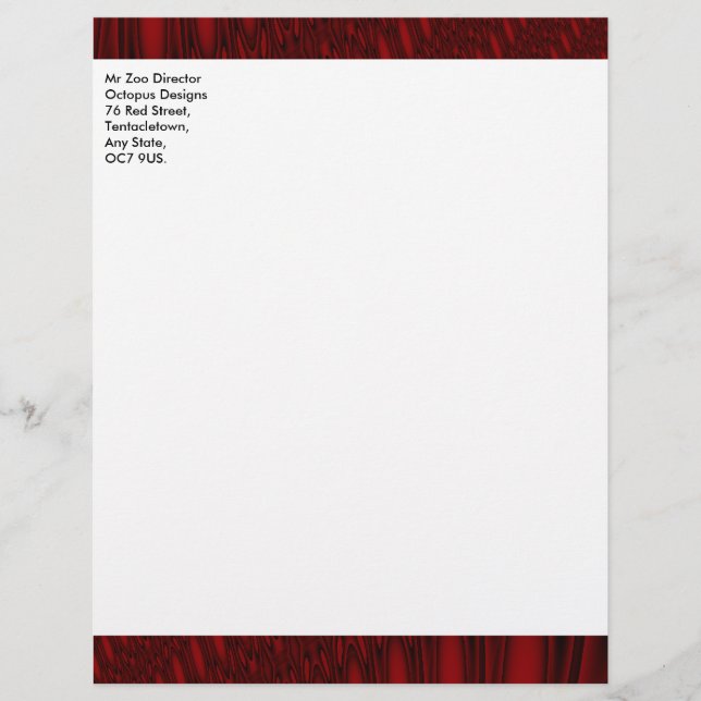 Red Octopus Tentacles Anpassade Letterhead Brevhuvud (Framsida)