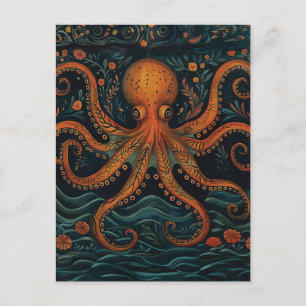 Red Octopus Vykort