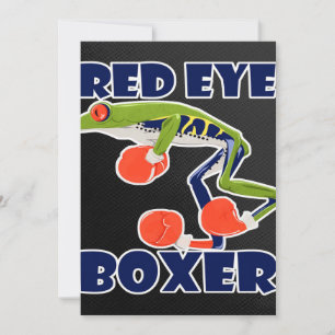Red Öga Boxer Funny Frog Vild Animal Lover Unik