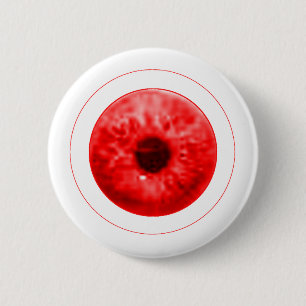 Red Öga Eyeball jGibney MUSEUM Artist Serie Knapp