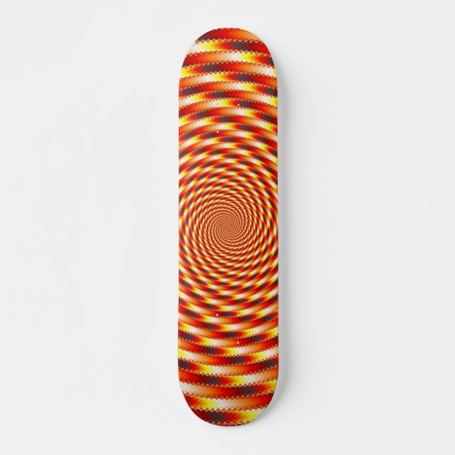 Red Öga - Fractal Old School Skateboard Bräda 21,6 Cm (Framsida)