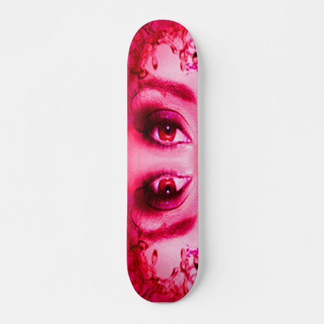 Red Öga Mini Skateboard Bräda 18,5 Cm (Framsida)