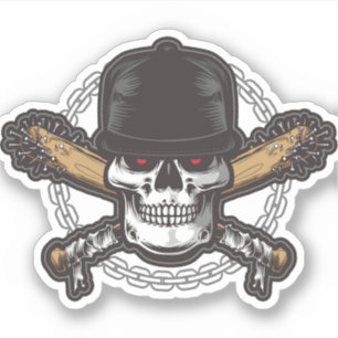 Red Öga Pirat Skull Klistermärken