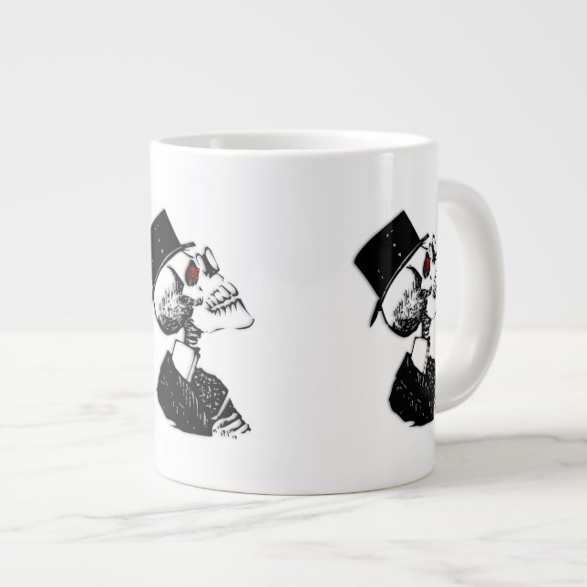 Red Öga Skeleton Jumbo Mugg (Framsida höger)