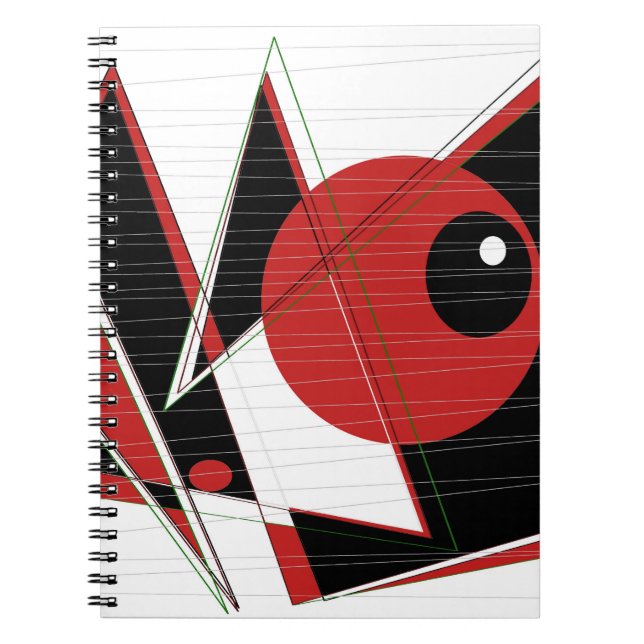 Red Öga som tittar på Spiral bärbara dator Anteckningsbok (Framsidan)