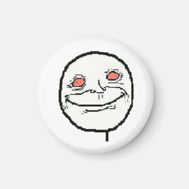 Red Öga Stoner Ansikte Magnet (Framsidan)