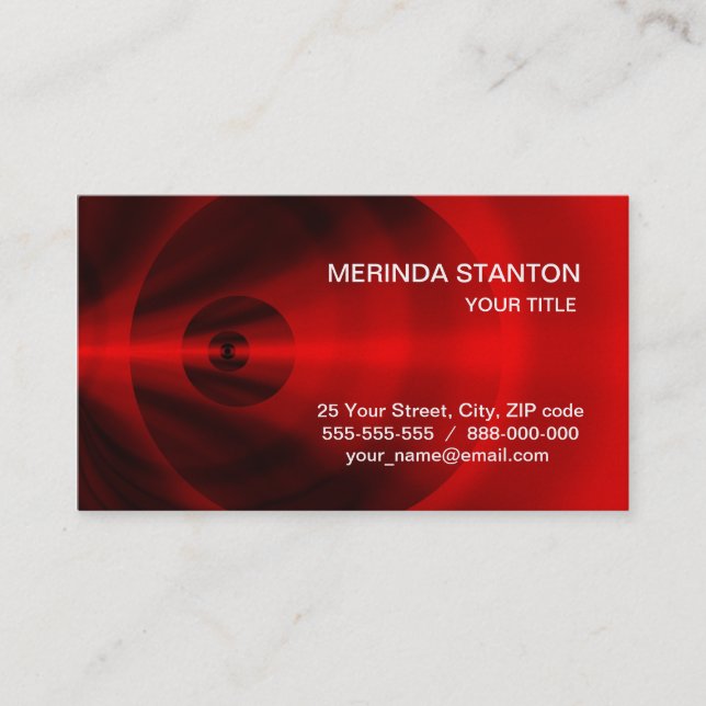 Red öga visitkort (Framsida)