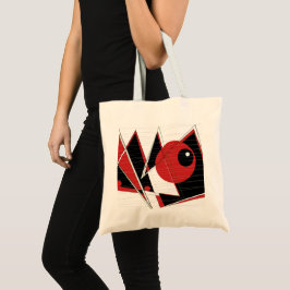 Red Öga Watching Budget Tote Bag Tygkasse