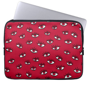 Red Ögon Mönster - Horror Gothic Aesthetic Laptop Fodral