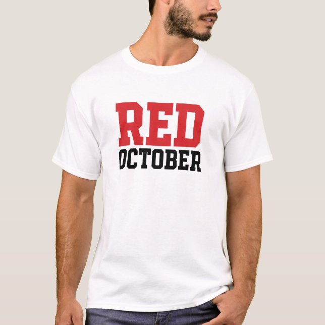 Red oktober Baseball Postsäsongen Fläkt T-Shirt 2 (Framsida)