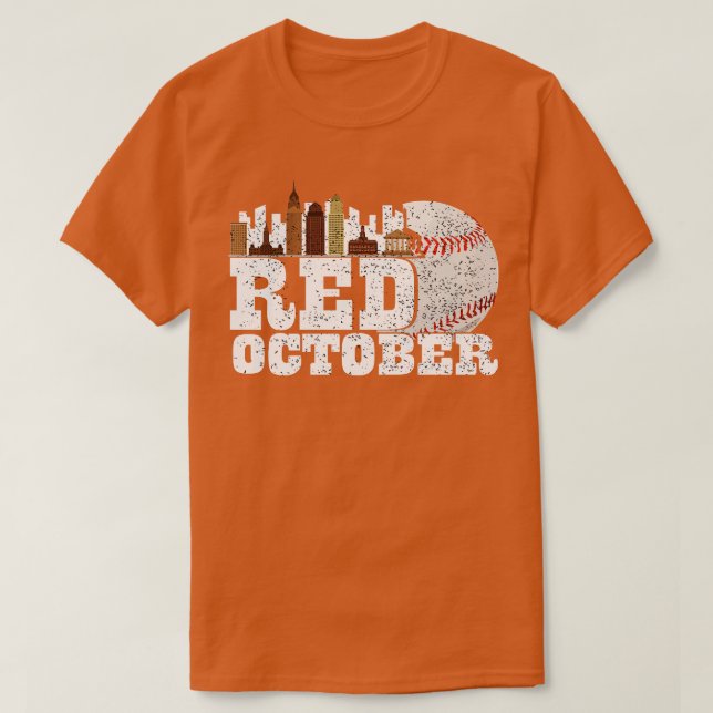 Red oktober Philly Philadelphia Baseball T Shirt (Design framsida)