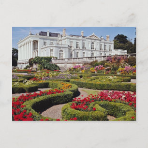 Red Oldway-mansion, Paignton, Devon, England flowe Vykort