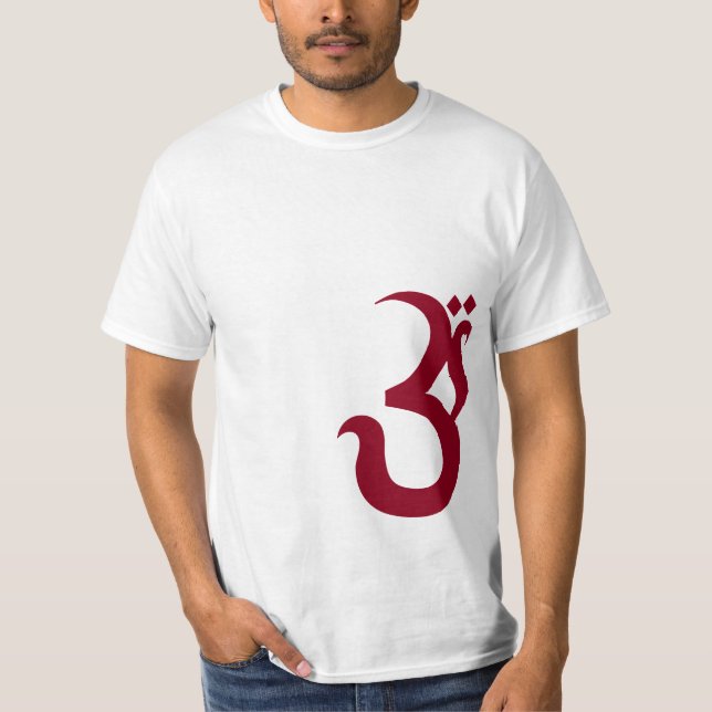 Red Om Symbol T-shirt (Framsida)