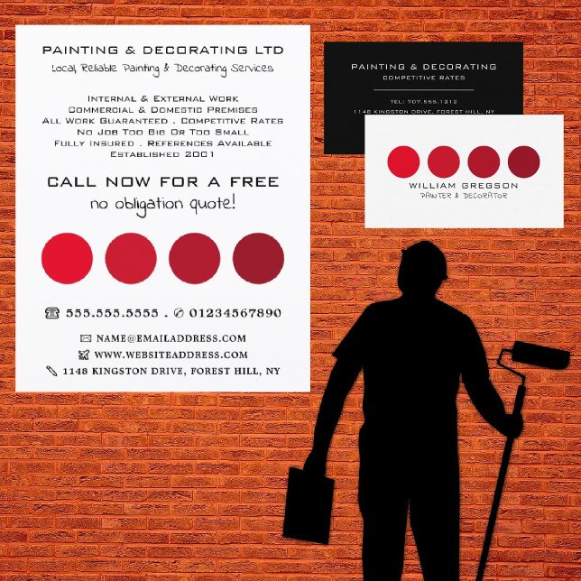 Red Ombre Circles, Painter & Decorator Reklamblad (Skapare uppladdad)
