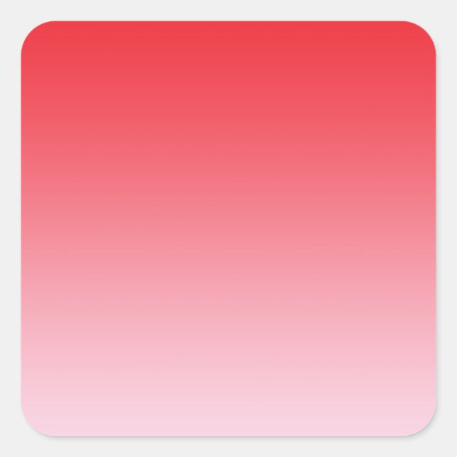 Red Ombre Fyrkantigt Klistermärke (Framsida)