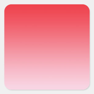 Red Ombre Fyrkantigt Klistermärke