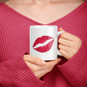 Red Ombre Lipstick Diva Läppar Kaffemugg