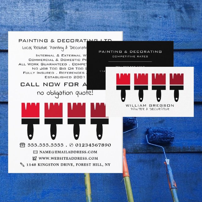 Red Ombre-penslar, Painter & Decorator-reklam Reklamblad (Skapare uppladdad)