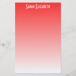 Red Ombre Stationery Brevpapper