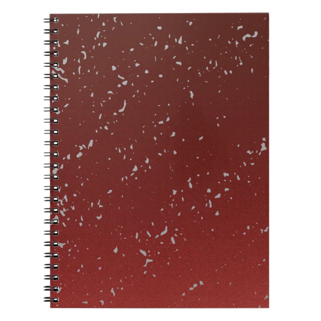 Red Ombre w Grey Specks Notebook Stylish Journal Anteckningsbok (Framsidan)