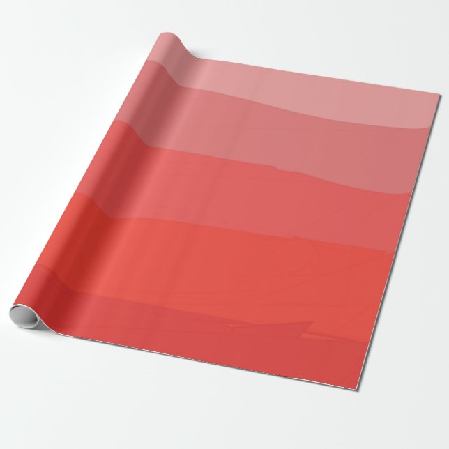 Red Ombre Wrapping Papper Presentpapper (Utrullad)