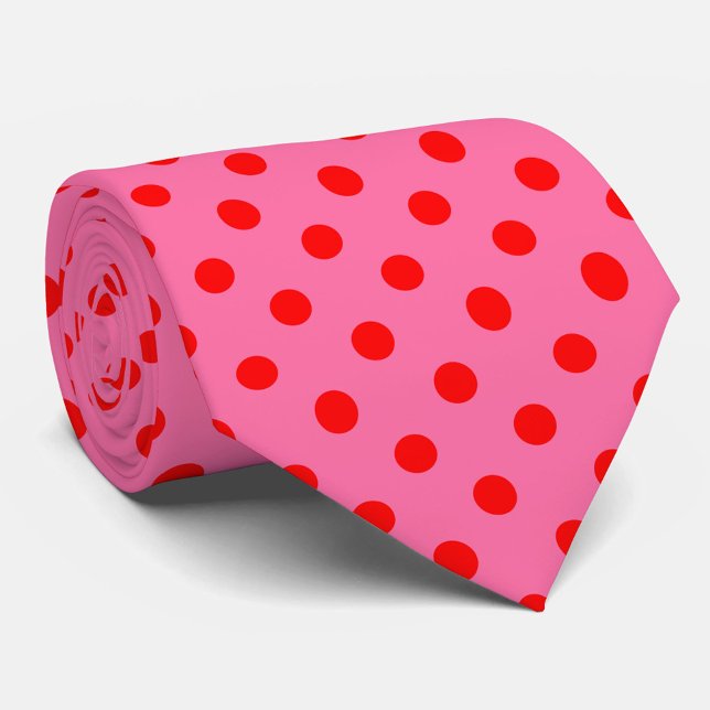 Red on Rosa Polka dots Mönster Design Slips (Skapare uppladdad)