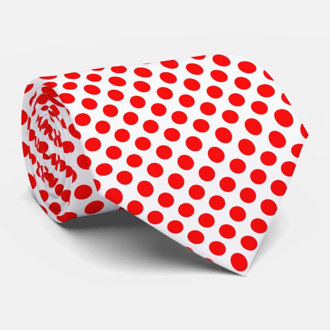 Red on White Large Storlek Polka dots Slips (Rullad)