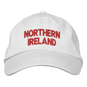 Red on White Patriotic Cap Broderad Keps