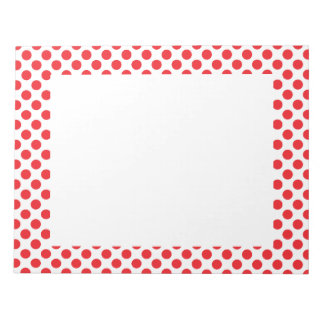 Red on White Polka Dot Anteckningsblock