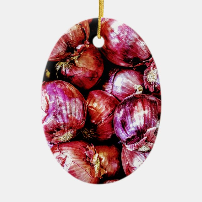 Red Onion Julgransprydnad Keramik (Framsidan)