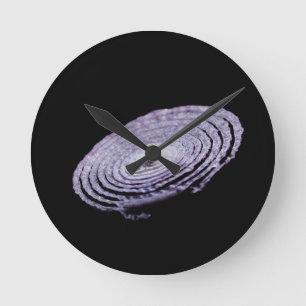 Red Onion Porträtt Rund Klocka