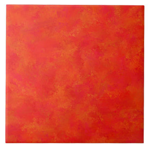 Red Orange Abstrakt Mönster Kakelplatta